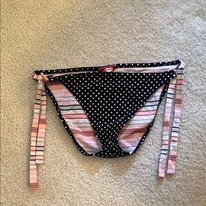 Betsey Johnson Polka Dot and Stripe‎ Swim Bottom